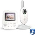 Philips Avent Babyphone Vidéo, Écran Couleur, 100% Privé et sécurisé, 2,7 Pouces, Berceuses et Fonction Répondre à bébé, Blanc/Gris-1