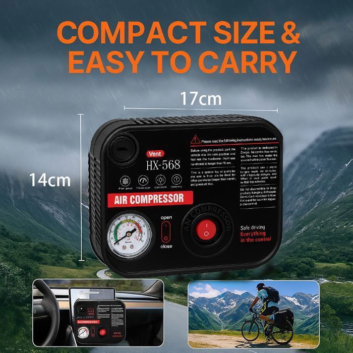 Lamicall Gonfleur Voiture 150 PSI - Arrêt Automatique, Batterie 2x2000 MAh, LED, Power Bank - Compact, Léger, Pour Pneus, Vélos, Ballons