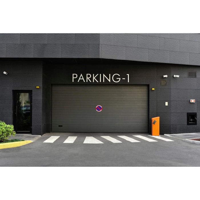 Panneau Défense De Stationner - Panneau Signalétique Rond Aluminium 30 Cm Micro-Perforé Extérieur Intérieur