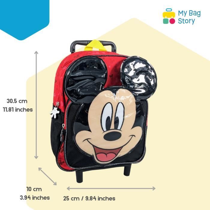 Mybagstory Trolley Mickey Mouse Enfant Ecole Maternelle Garderie Primaire Cartable Garcon Taille 30 5 cm Cdiscount Bagagerie Maroquinerie