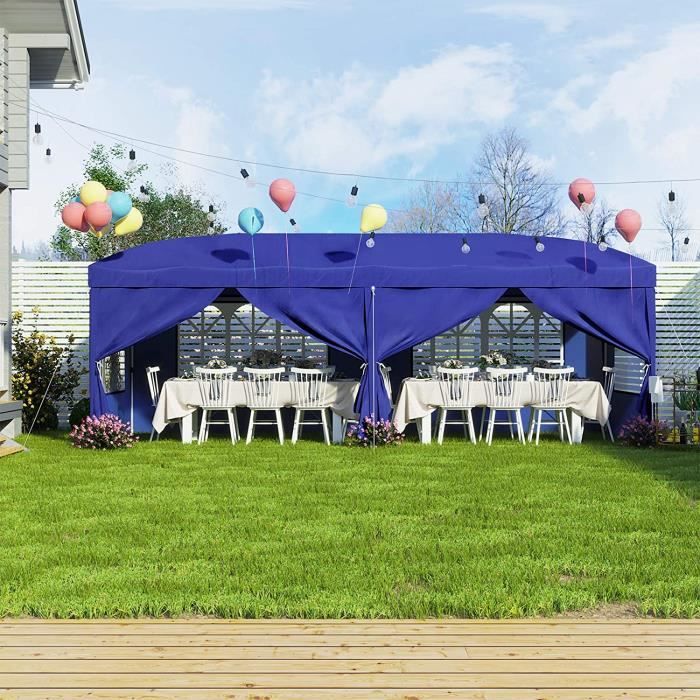 Tonnelles De Camping - Pavillon Tonnelle Abri Jardin 300x300x210 (bleu) -  Cdiscount Jardin