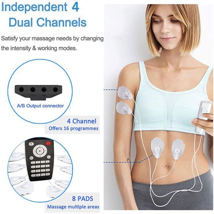 Stimulateur Musculaire Électrique 6 Modes – Relaxation Et Tonification Post-Entraînement, Rechargeable USB, Léger Et Portable