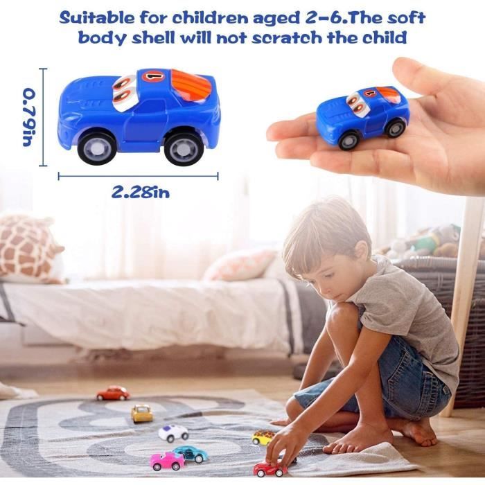 Lot De 3 Voitures Press And Go En ABS - Police, Pompiers, Ambulance - Jouet Éducatif 1-3 Ans - Sans Piles