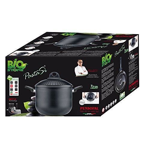 Pensofal PastaOui Baby BioStone 16cm 1,5L - Casserole Anti-adhésive Induction Avec Couvercle Passoire
