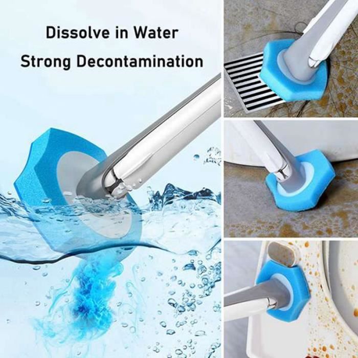 24 Recharges Jetables Pour Brosse De Toilettes - Avec Détergent Intégré | Nettoyage Hygénique Et Facile