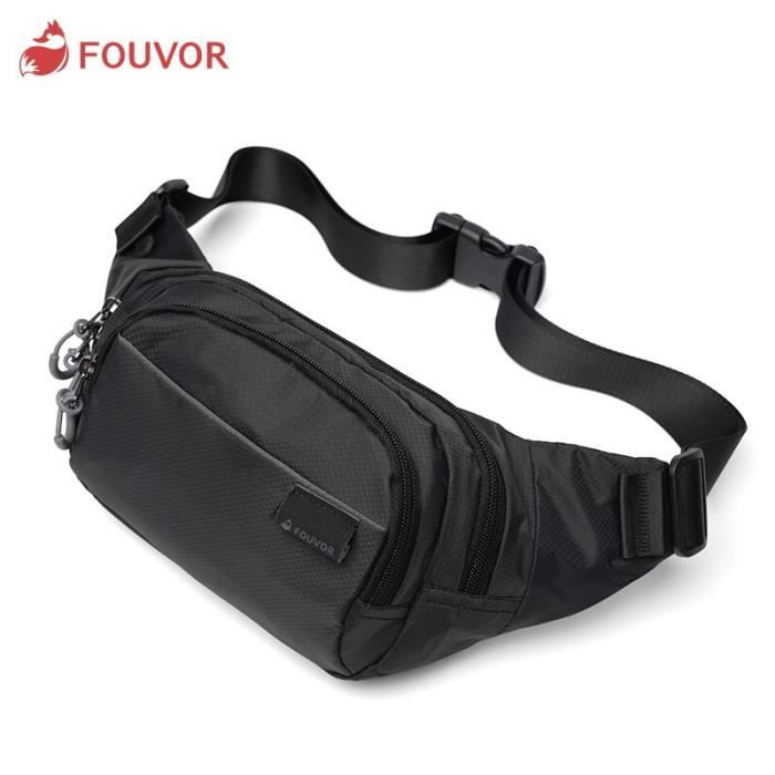 Sac banane Fouvor 2019 D t D contract Sacs de taille pour Femmes L ger Imperm able l eau de de Mini Sacs Type black