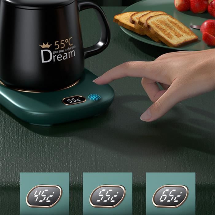 Chauffe-boissons Auto Extinction Chauffe-tasses électrique Intelligent - 3 Températures, Arrêt Automatique - Gardez Votre Café Toujours Chaud ! Chauffe Tasses électrique Suewow 3 Températures