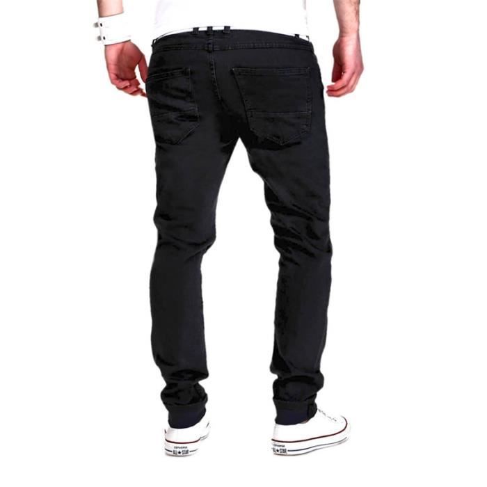 Jeans noir homme troué clearance