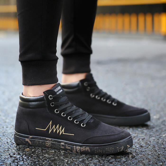 Baskets Homme Chaussure Classique Meilleure Qualite Serie Basket Nouvelle Noir Cdiscount Chaussures