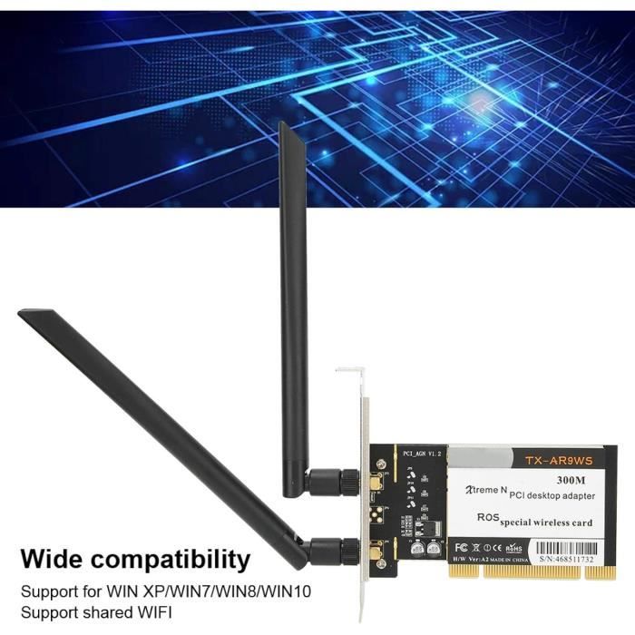 2x Adaptateur WiFi USB Realtek RTL8188 - 150 Mbps - 2,4 GHz - Compatible Windows, Linux - Pour PC De Bureau Ou Portable - 2