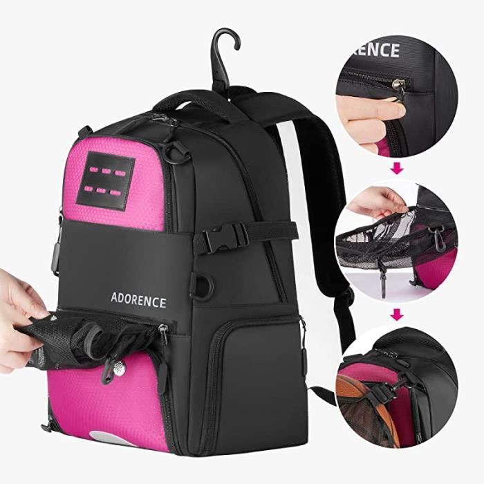 Sac Dos de Basket avec Filet pour Le Basket Ball Football Sac