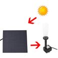 Panneau solaire Pompe à eau Kit 1.2W 150L-h Pour Fontaine Jardin Étang Bassin-3