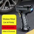 Pompe à Air sans fil pour voiture, 120W, compresseur d'air Portable et Rechargeable, numérique, équipement de gonfl Wired -XUNI509-3