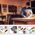 18Pcs Kit Outils de Travail du Cuir Outil Artisanat Main à Coudre Outillage Poinçon Maroquinerie Bricolage-3
