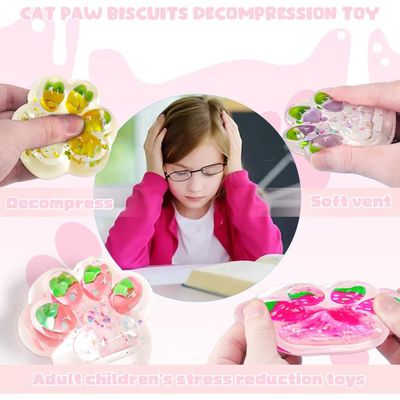 Set De 4 Squishy Patte De Chat TYFYH – Jouet Anti-stress Doux En TPR, Sans Odeur, Pour Enfants Et Adultes, Idéal Pour Relaxation Et Fête