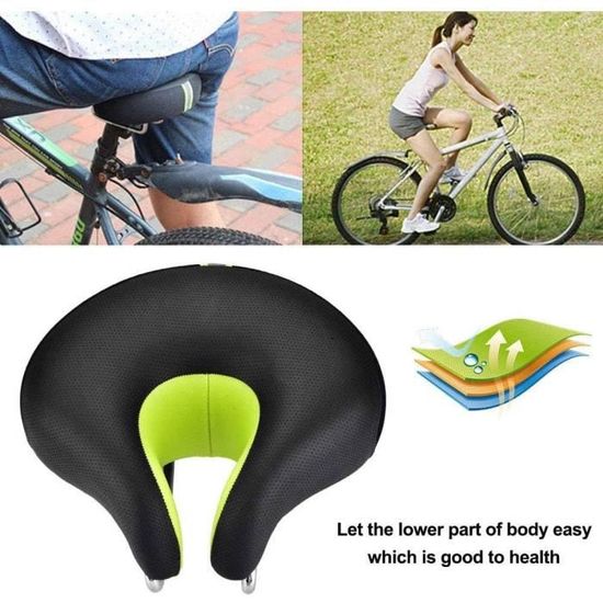 Selle De Velo Ultra Confortable Femme Homme Sans Bec Creux Selle De Velo Large Confortable Respirant Selles Velos Montagne E H326 Cdiscount Sport