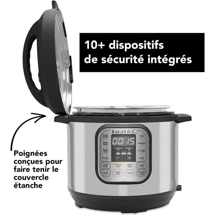 Instant Pot Duo 80 - Autocuiseur 7 En 1 8 Litres - Cuisson Rapide Et Saine En Acier Inox