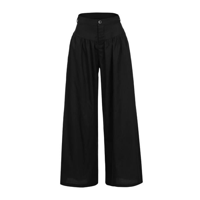 Pantalon Femme Vince Camuto Taille 2 - Jambes Larges, Noir, Style Décontracté Avec Cravate