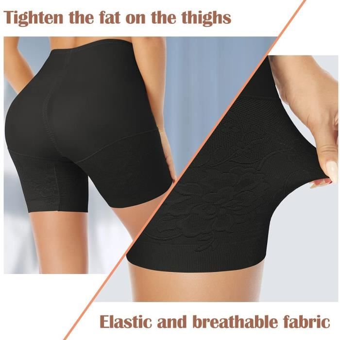 BUSTIER CORSET Femme Shorts sous Robe Culottes Securite Taille Haute Legging Court sous Jupe Panty Invisible Serre Taille Ventre 2 noir Cdiscount Pret a Porter