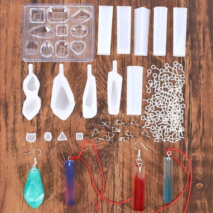 125 pièces résine époxy Silicone moule Kit bijoux moulage outils décoration  bricolage faisant ensemble d'outils accessoire