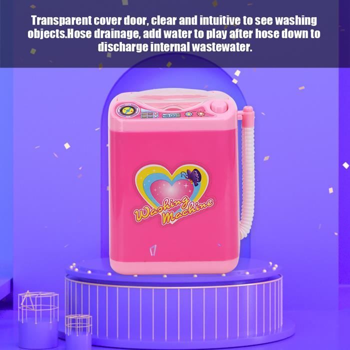 DeAO Machine à Laver Jouet Électronique Avec Sons, Lumière, Tambour Rotatif – Jeu De Ménage Simulé Dès 3 Ans