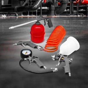 Lot De 20 Kits Accessoires Pour Compresseur D'air - Tuyau 25 Pieds, Pistolet, Buses - 1/4 NPT
