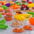 KidKraft - 115 Accessoires pour cuisine enfant dont fruits légumes, pizza, gauffres factices-7