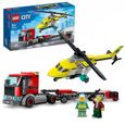 SHOT CASE - LEGO 60343 City Great Vehicles Le Transport de L'Hélicoptere de Secours, Camion Jouet Cadeau pour les Enfants des 5 Ans-0