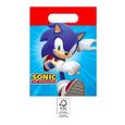 Sac de fête Sonic the Hedgehog Sega (4 pièces) Numéro d'article : PNN95665, Anniversaire enfants-0