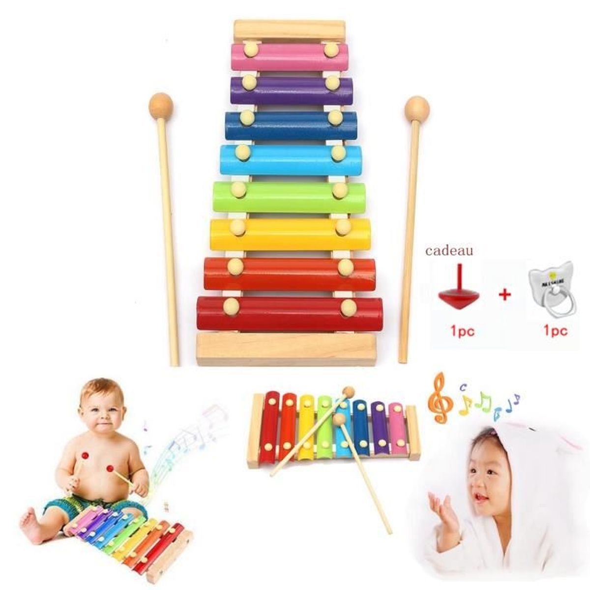 Jouet Educatif de Xylophone Xylophone En Bois Jouet Instrument de