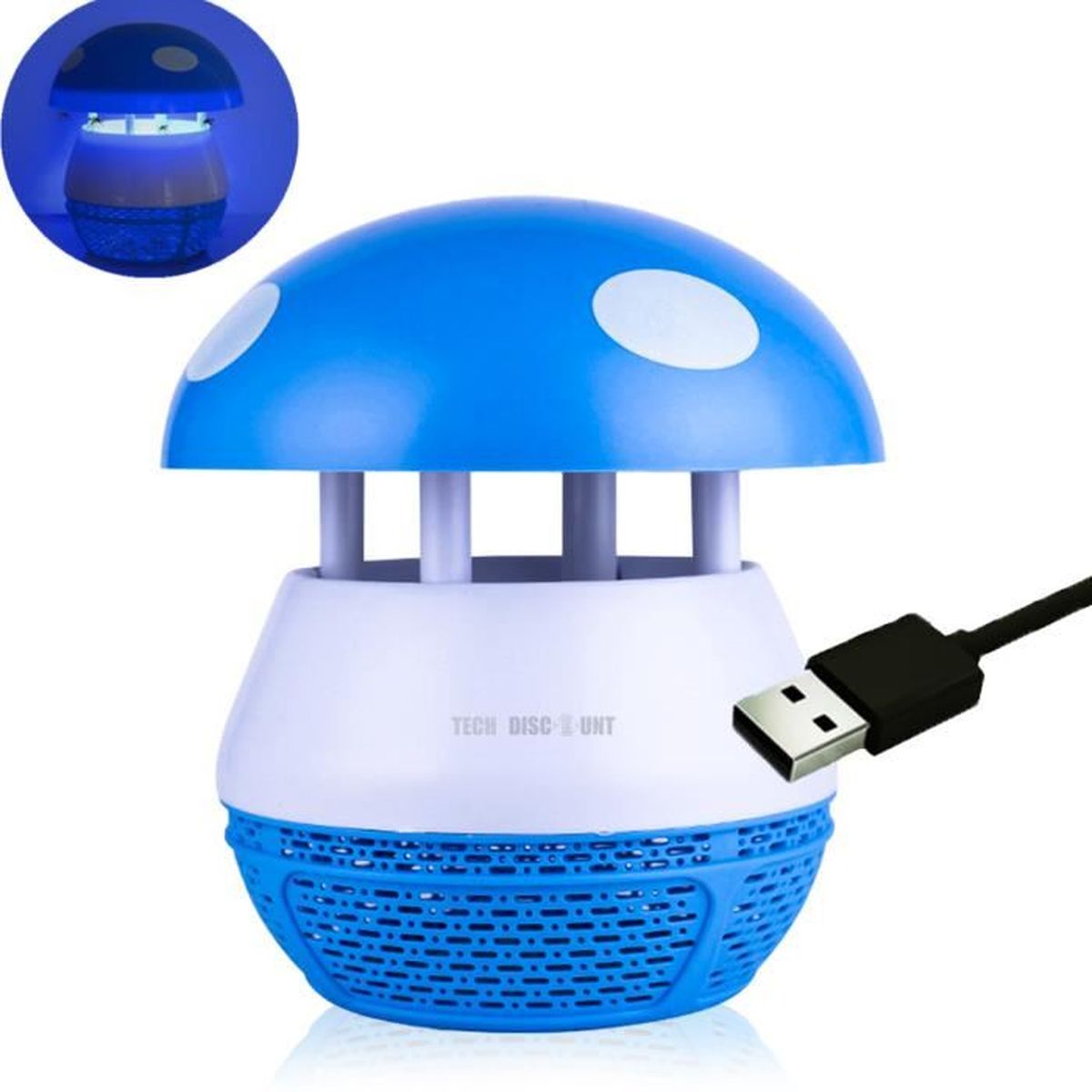 Td Lampe Anti Moustiques Interieur Rechargeable Voyage Repulsif Veilleuse Chambre Forme De Champignon Bebe Tueur Non Toxique Insect Cdiscount Jardin