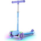 BremToy Trottinette Enfant, avec Plateau Lumineux et Roues LED PU, Hauteur Réglable sur 4 Niveaux, Freinage Réactif, Légère, Bleu