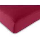 MATIN CALIN Drap housse - Ling - 160 x 200 cm - Rouge - Coton - 57 fils/cm²