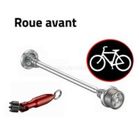 Antivol vélo pour roue avant - ANTI-VANDALE - VTT - Acier haute résistance et anticorrosion - Argenté