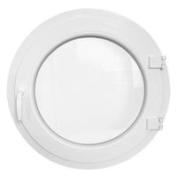 Fenêtre ronde à la française droit 650 mm PVC blanc oeil de boeuf