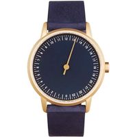slow Round 10 - Blue Leather, Gold Case, Blue Dial