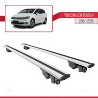 Pour VW Touran 2015-2023 HOOK Barres de Toit Railing Porte-Bagages de voiture Avec verrouillable Alu Gris
