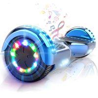 Hoverboard COOL&FUN pour Enfant et Adulte - 6.5 Pouces - Bluetooth-Musique/LED - Bleu