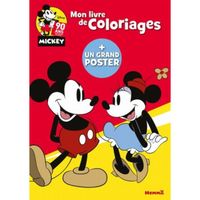 Mon livre de coloriages Disney Mickey 90 ans . Avec un grand poster