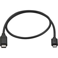 CABLING® Câble adaptateur noir avec connecteur USB-C mâle et connecteur micro-USB mâle 50 cm