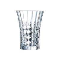 6 verres à jus et soda 36cl Lady Diamond - Cristal d'Arques - Verre ultra transparent au design vintage 137 Transparent