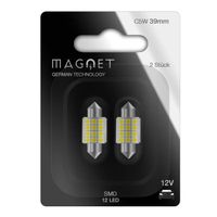 Magnet Ampoules | C5W 39MM Premium Basic 12 LED, 12V | 1 Paire | Habitacle, Plaque Immatriculation, Feu Position, Plafonnier
