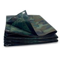 Bâche camouflage militaire TERRE JARDIN - 3 x 1,8 m - Ultra résistante - Mixte