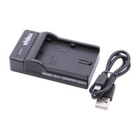vhbw Chargeur USB de batterie compatible avec Canon EOS 5DS R, 60D, 60Da, 6D, 6D Mark II, 70D, 7D batterie appareil photo digital,