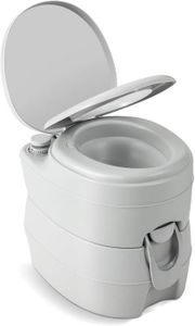 TOILETTES SÈCHES GOPLUS Toilette Portable 12L, Pompe de Chasse d'eau, Supporte 150kg, Toilettes Sèche