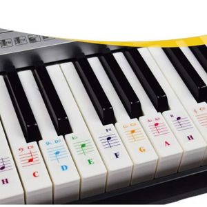 Étiquettes De Notes Amovibles Pour Piano 88 Touches - Réutilisables, Colorées, Pas De Colle, Avec Boîte