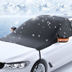 Couverture Pare-Brise Voiture 190x126cm - Pare-Soleil Réfléchissant UV Anti Givre Neige Repliable