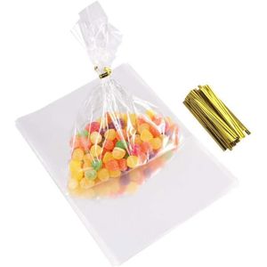 500 Sachets Cellophane Autocollants 7x22 Cm | Transparents & Réutilisables | Pour Bonbons, Cadeaux, Bijoux