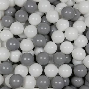 PISCINE À BALLES Mimii - Balles de piscine sèches 200 pièces - blanc, gris