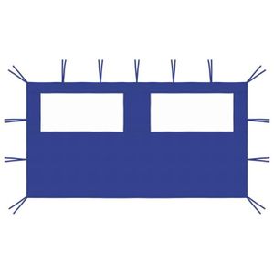 TONNELLE - BARNUM CIK-DEX Paroi latérale de belvédère avec fenêtres 4x2 m Bleu